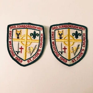 Vintage Lot of 2 Scouts Canada  Scarborough West Patch